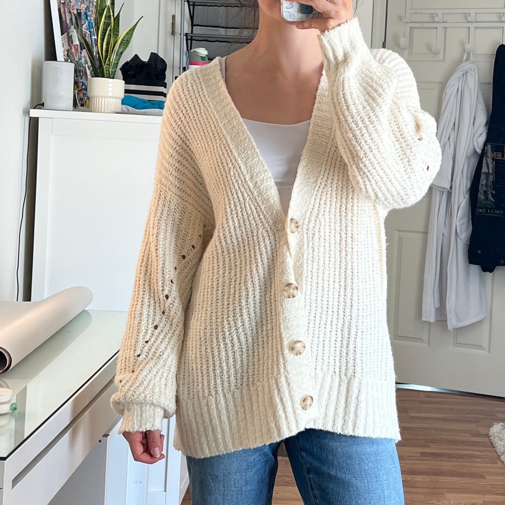 Cream Knit Cardigan